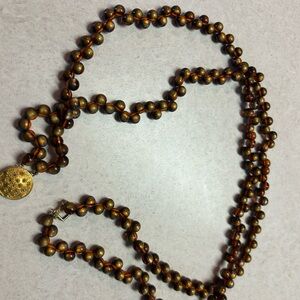 Vintage 24” Tiger Eye necklace.